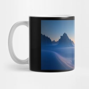 Beautiful scenery of landscapes from Sand dune with the sun Mug